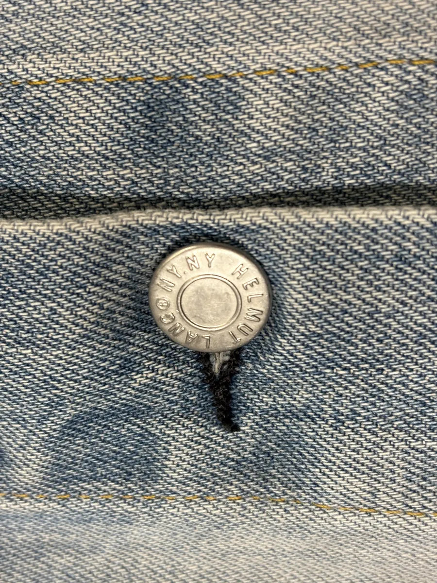 AW1999 Helmut Lang Blue Eroded Denim Jacket IWwHwPi 4