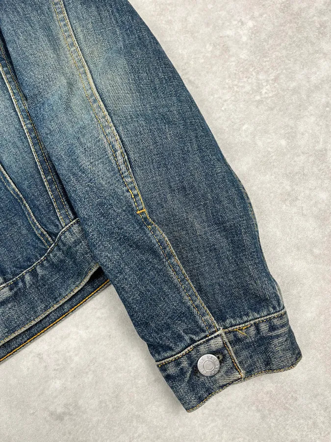 AW1999 Helmut Lang Blue Eroded Denim Jacket ieTGjzN 8