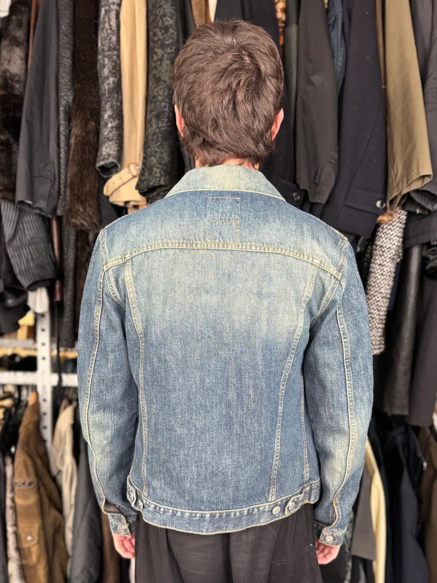 AW1999 Helmut Lang Blue Eroded Denim Jacket ieTGjzN 2