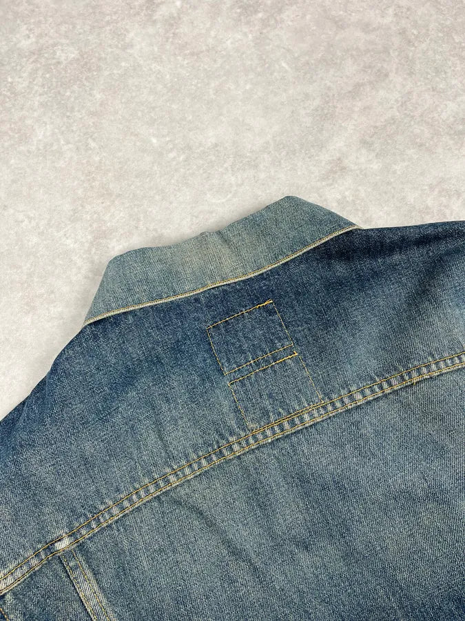 AW1999 Helmut Lang Blue Eroded Denim Jacket ieTGjzN 7