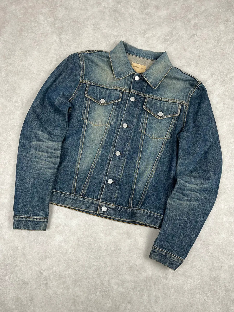 AW1999 Helmut Lang Blue Eroded Denim Jacket ieTGjzN 3