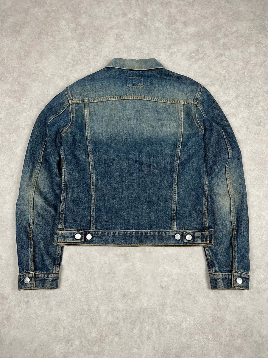 AW1999 Helmut Lang Blue Eroded Denim Jacket ieTGjzN 5