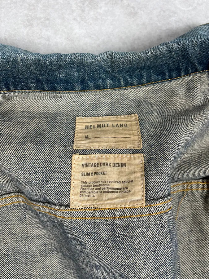 AW1999 Helmut Lang Blue Eroded Denim Jacket ieTGjzN 10