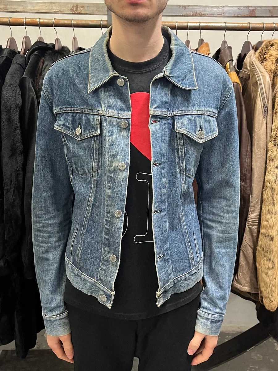 AW1999 Helmut Lang Blue Faded Denim Jacket (S/M) DSGAAeL 1
