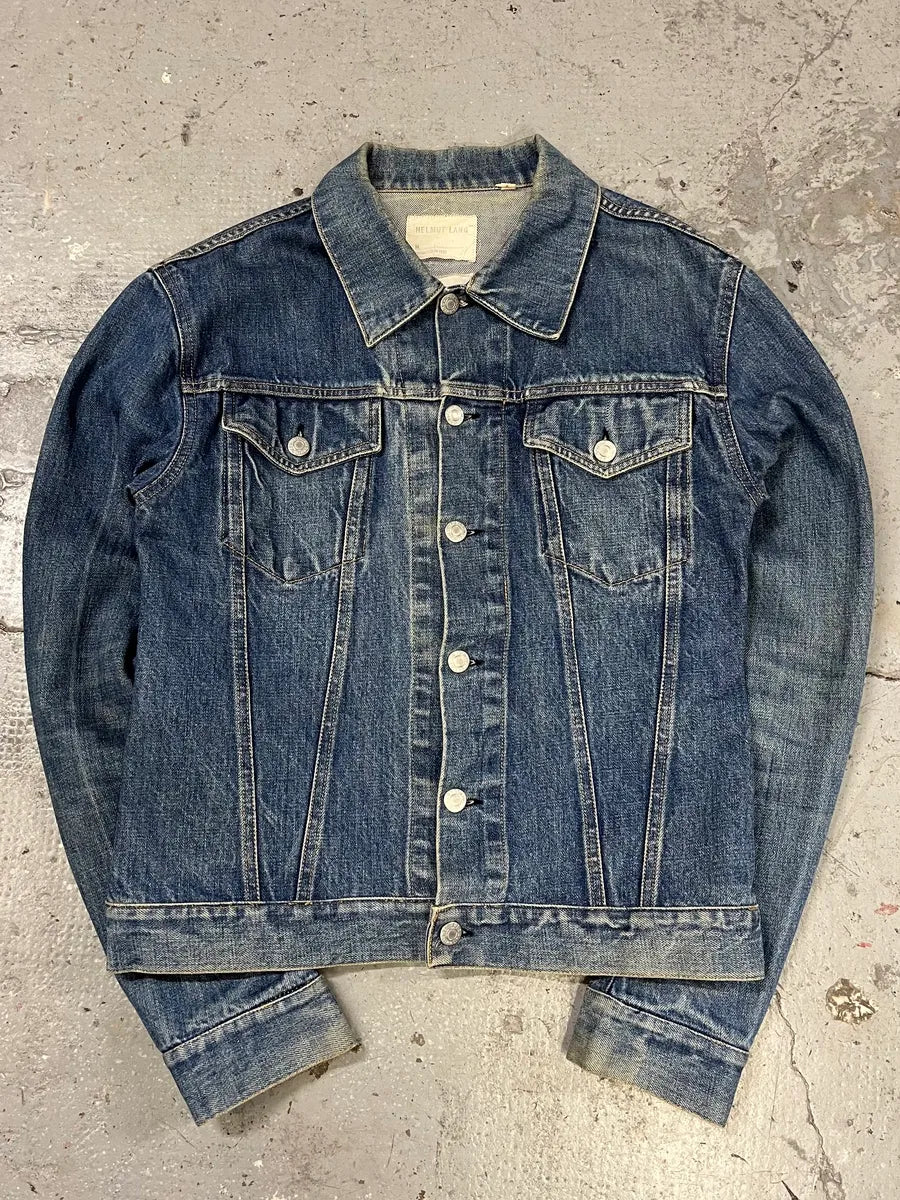 AW1999 Helmut Lang Blue Faded Denim Jacket (S/M) DSGAAeL 3