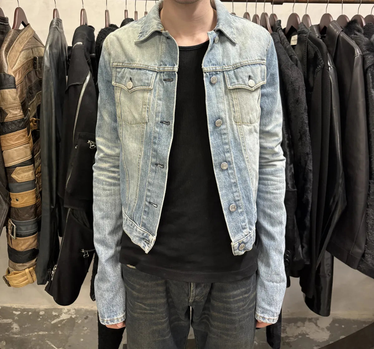 AW1999 Helmut Lang Blue Faded Denim Jacket EspSlxB 0