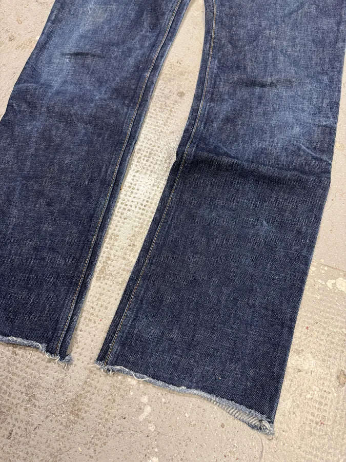 AW1999 Helmut Lang Raw Brut Blue Denim Jeans (M) wyLGjQT 5