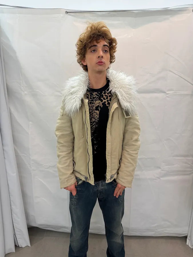 AW1999 Helmut Lang Séance the travail Moleskin Astro Moto Jacket bLpzzDN 2
