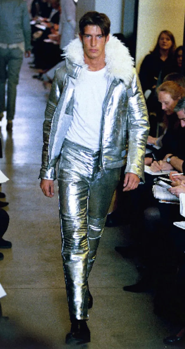 AW1999 Helmut Lang Séance the travail Moleskin Astro Moto Jacket bLpzzDN 3