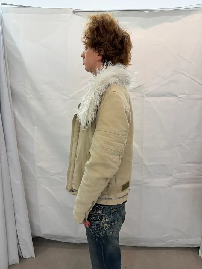 AW1999 Helmut Lang Séance the travail Moleskin Astro Moto Jacket bLpzzDN 5