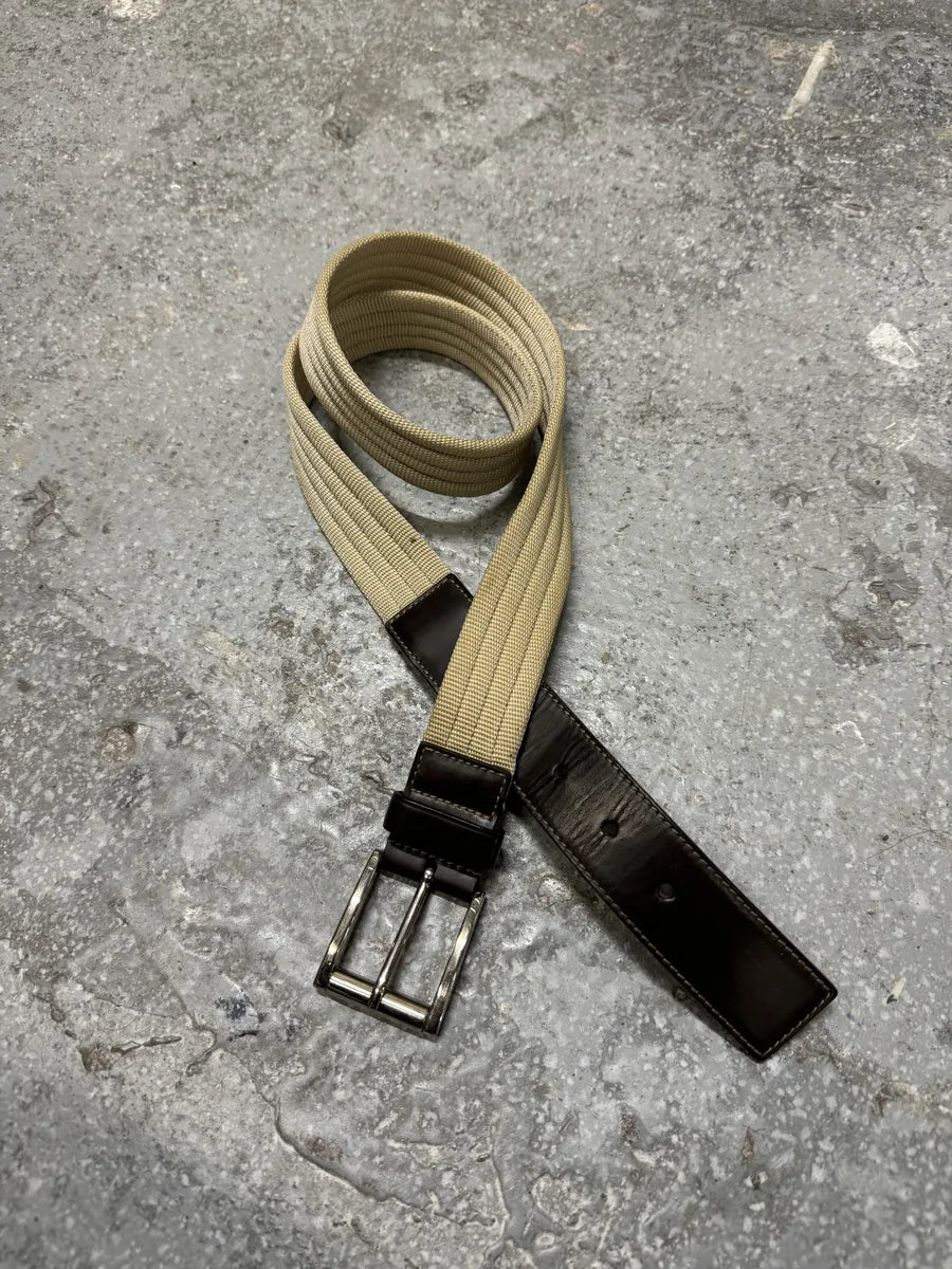 AW1999 Prada Beige Minimalist Leather Belt (OS) 5