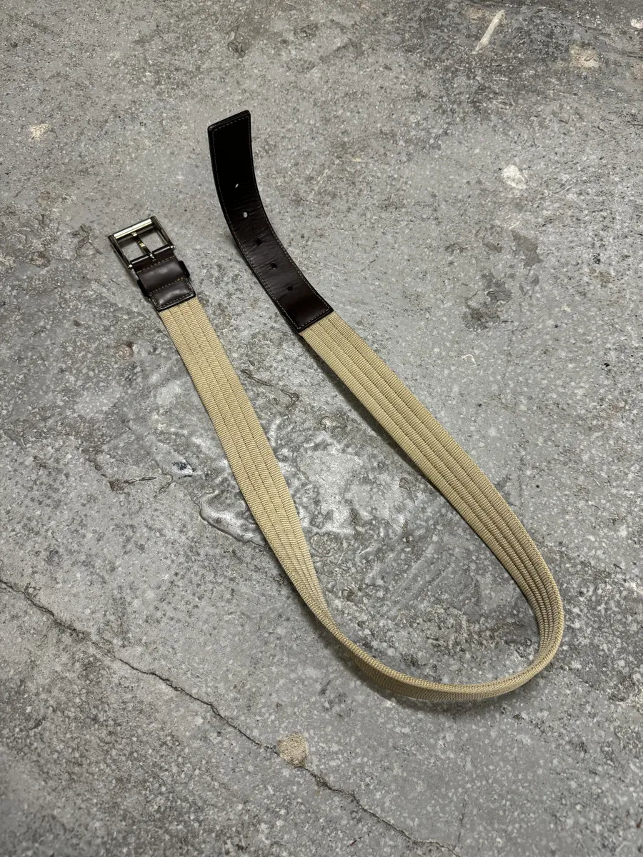 AW1999 Prada Beige Minimalist Leather Belt (OS) 6