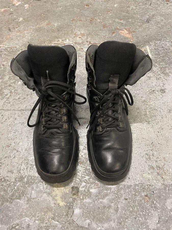 AW1999 Prada Black High Leather Vibram Boots (41.5eu/us8) RvuIxcU 1