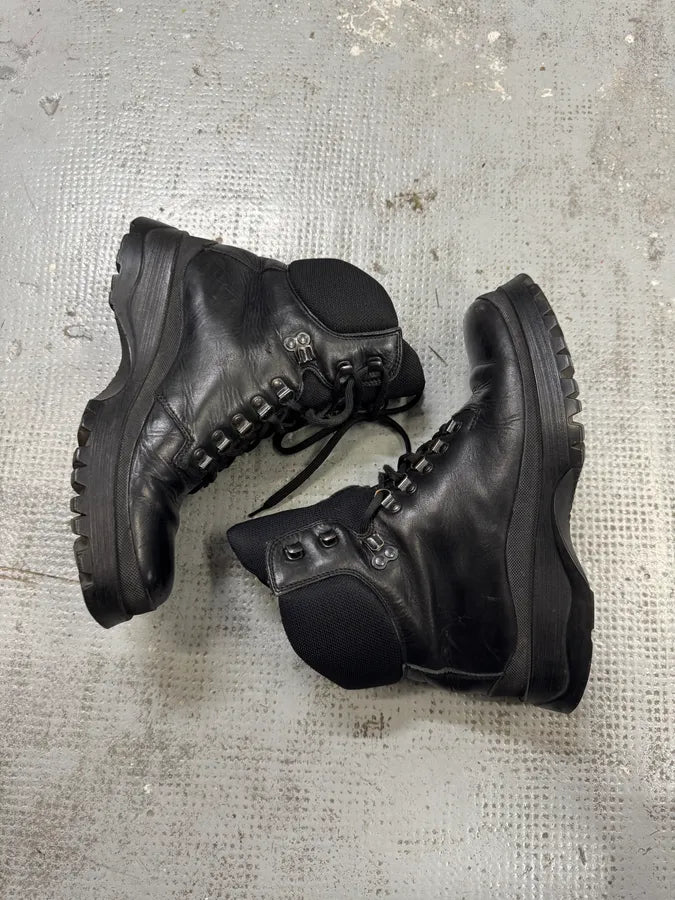 AW1999 Prada Black High Leather Vibram Boots hbeCjXI 1