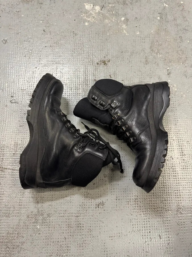 AW1999 Prada Black High Leather Vibram Boots hbeCjXI 5