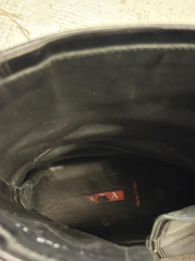 AW1999 Prada Black Leather Chelsea Vibram Boots  EqEQYHb 8