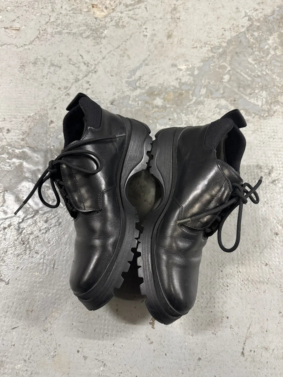 AW1999 Prada Black Leather Derby Shoes (39eu/us6.5) 6