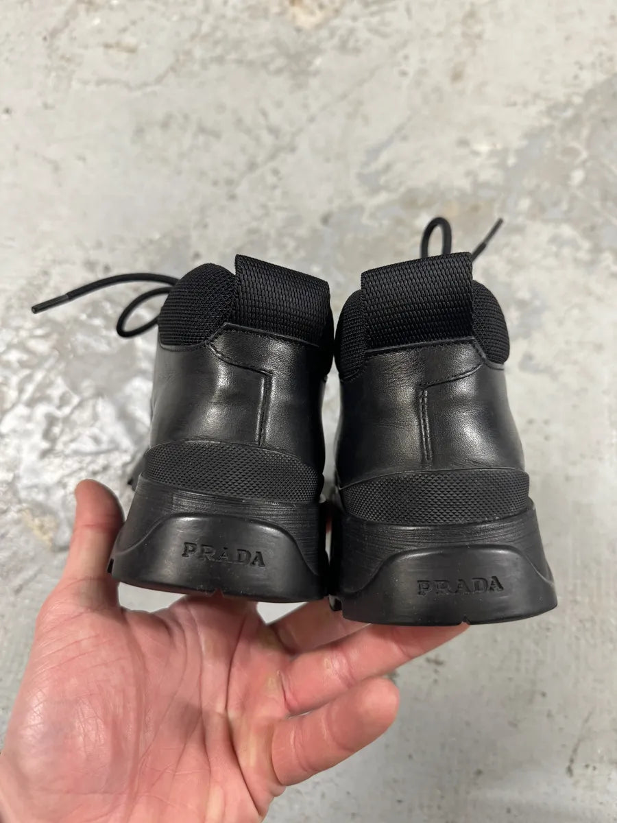 AW1999 Prada Black Leather Derby Shoes (39eu/us6.5) 8