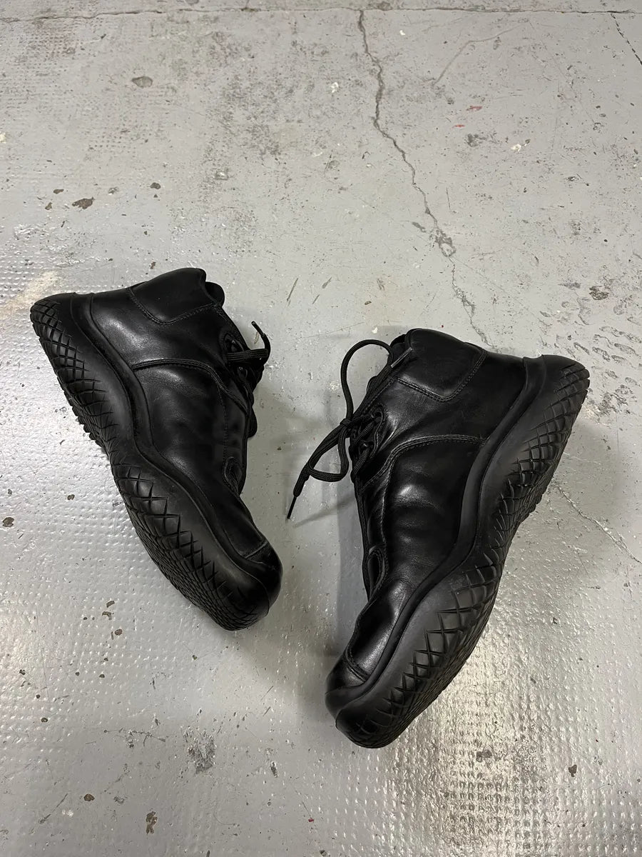 AW1999 Prada Black Leather Low Boots jCXNPtR 3