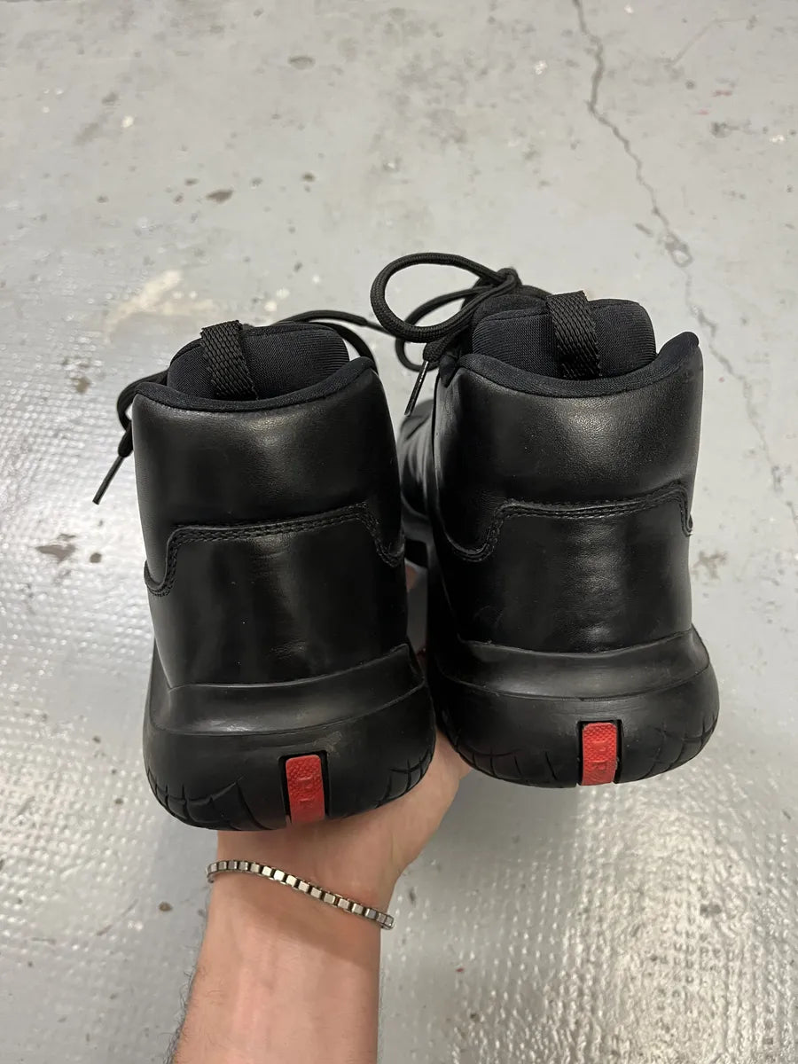 AW1999 Prada Black Leather Low Boots jCXNPtR 4