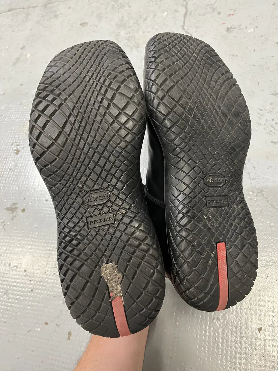 AW1999 Prada Black Leather Low Boots jCXNPtR 7