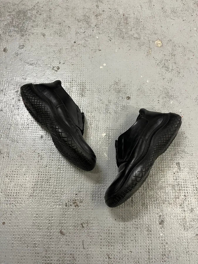 AW1999 Prada Black Leather Slip-On Vibram Sole Boots – Dolce Vita Hub AW1999 Prada Black Leather Slip-On Vibram Sole Boots – Dolce Vita Hub