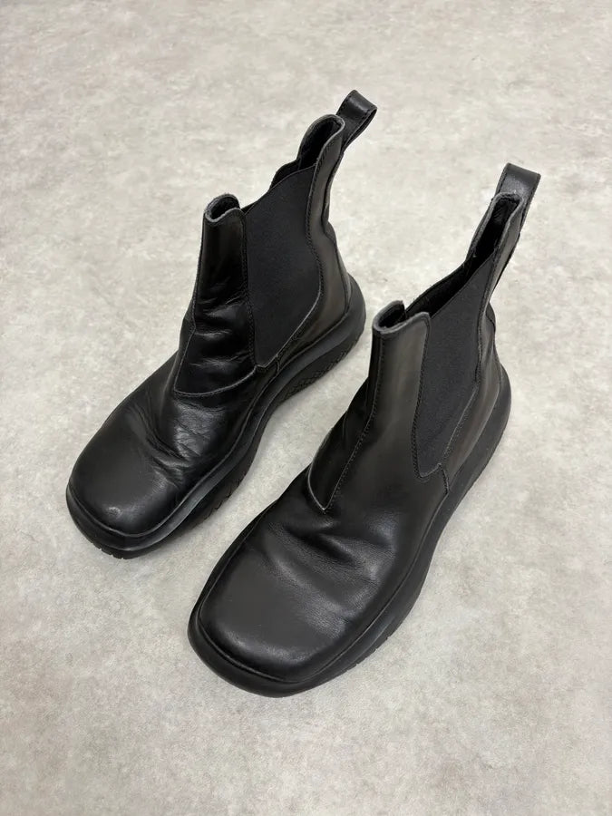 AW1999 Prada Black Leather Vibram Ankle Boots Dhyxnfb 2