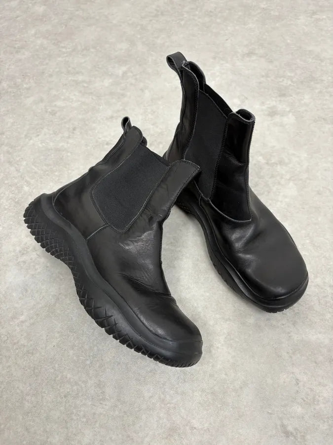 AW1999 Prada Black Leather Vibram Ankle Boots Dhyxnfb 4