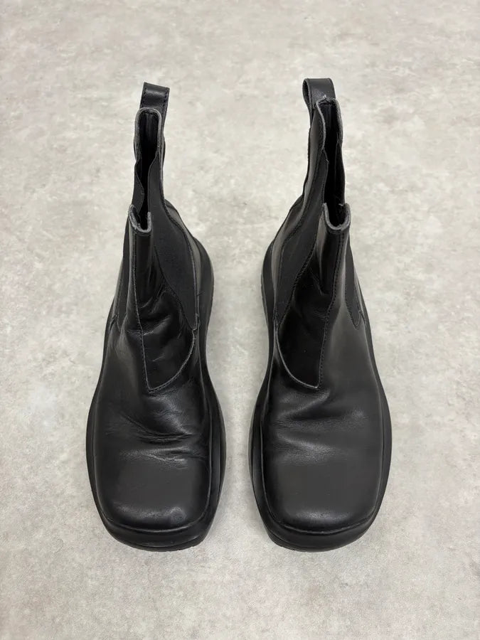 AW1999 Prada Black Leather Vibram Ankle Boots Dhyxnfb 1