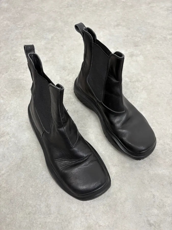 AW1999 Prada Black Leather Vibram Ankle Boots Dhyxnfb 3