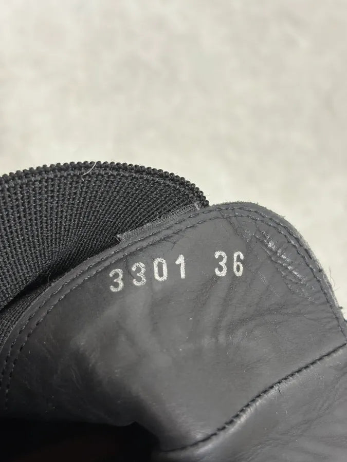 AW1999 Prada Black Leather Vibram Ankle Boots Dhyxnfb 8