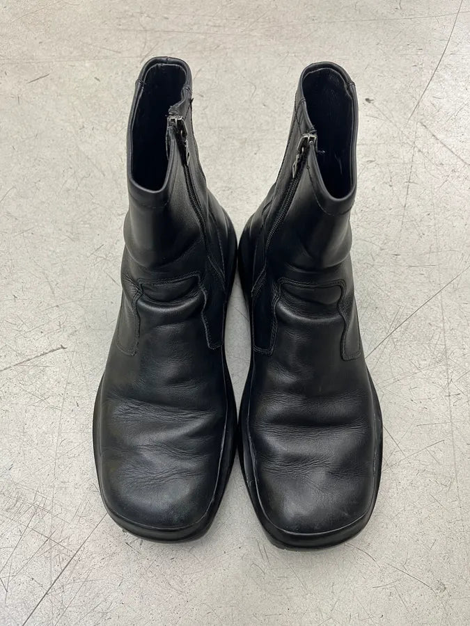 AW1999 Prada Black Leather Vibram Boots TIhdPIg 3