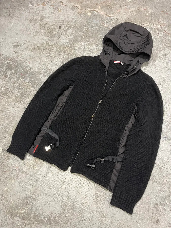 AW1999 Prada Black Padded Nylon Sport Jacket (S/M) 1