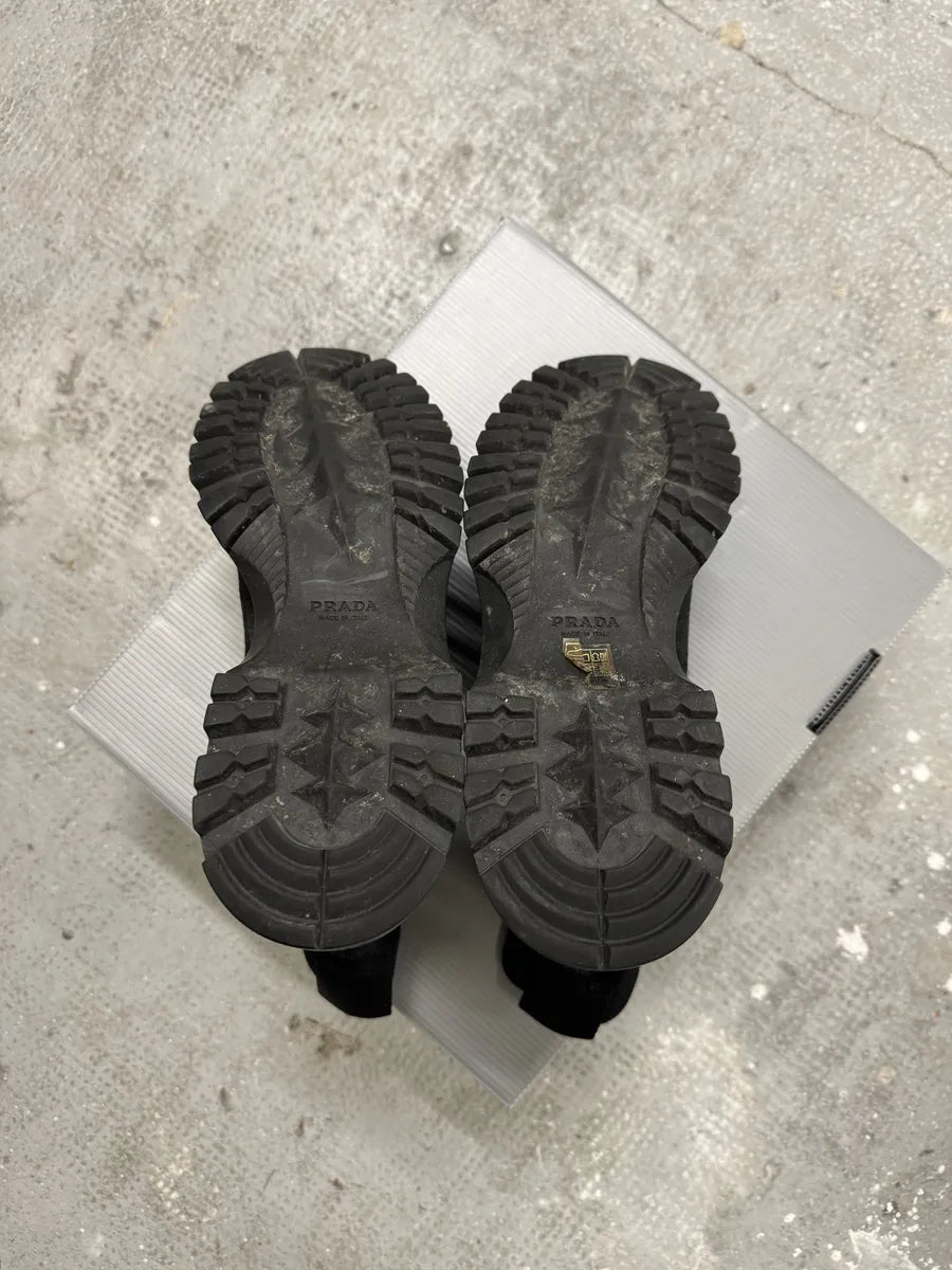 AW1999 Prada Black Pony Hair Leather Vibram Boots zcoSTGl 6