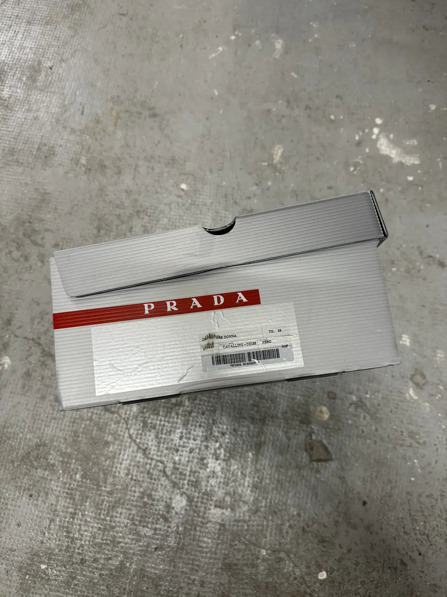 AW1999 Prada Black Pony Hair Leather Vibram Boots zcoSTGl 8