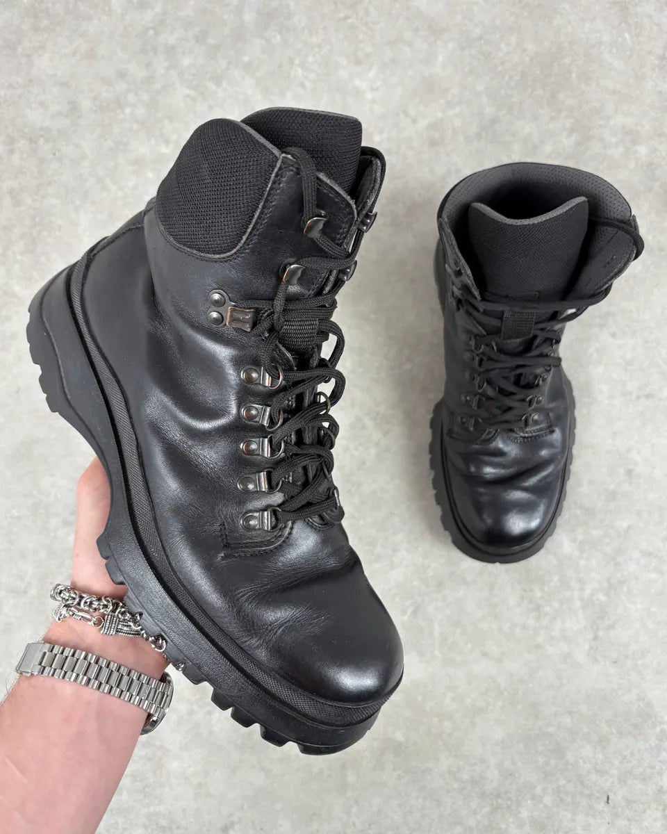 AW1999 Prada Black Premium Vibram Leather Boots PcyFmMP 0