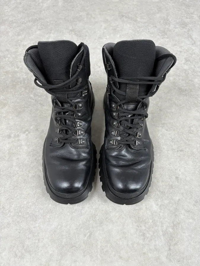 AW1999 Prada Black Premium Vibram Leather Boots PcyFmMP 1