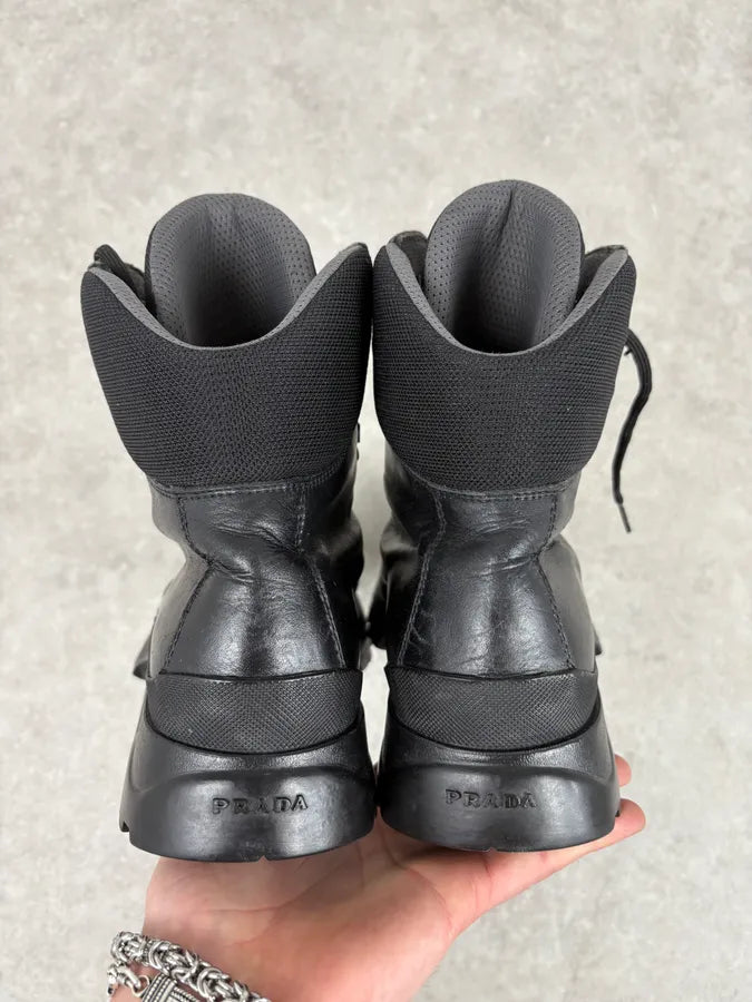 AW1999 Prada Black Premium Vibram Leather Boots PcyFmMP 6