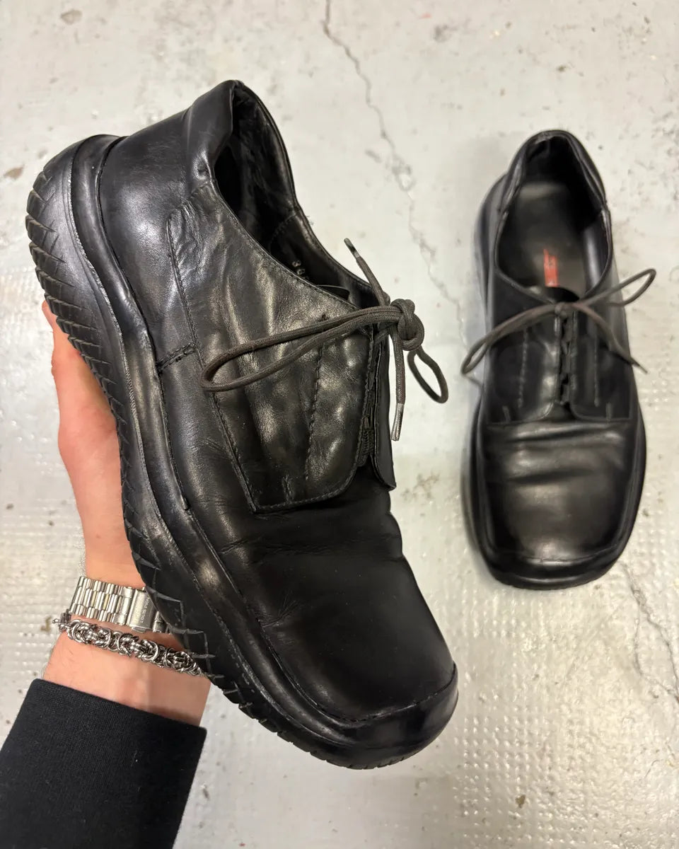 AW1999 Prada Black Premium Vibram Leather Boots kmfLkpo 0