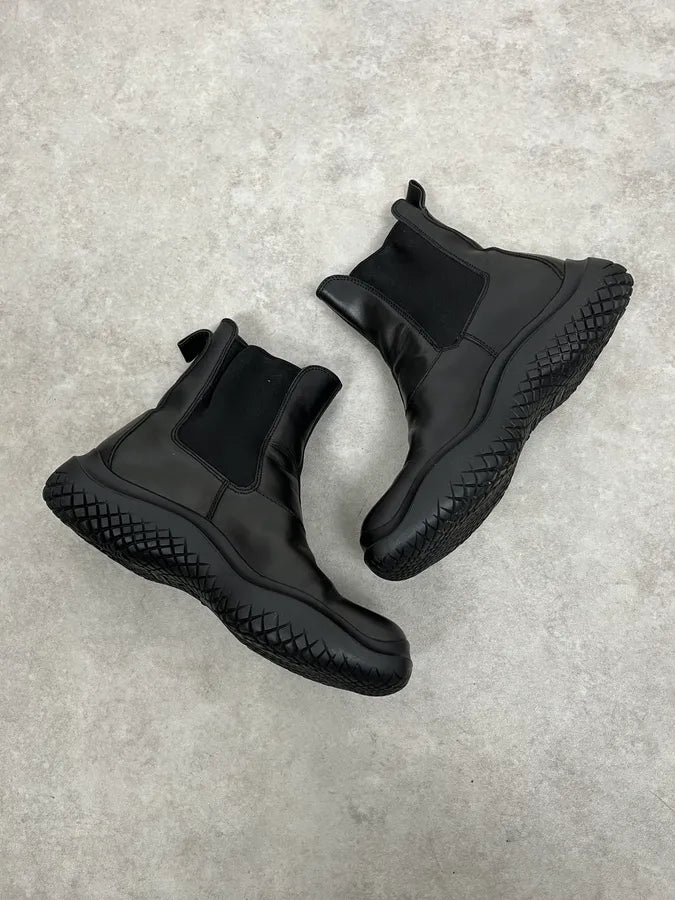 AW1999 Prada Black Vibram Premium Leather Boots mDKqtQG 3