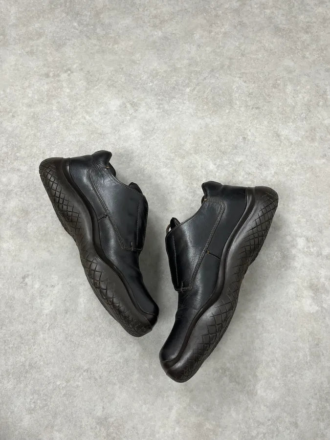 AW1999 Prada Brown Vibram Leather Low Boots fOIANbB 4