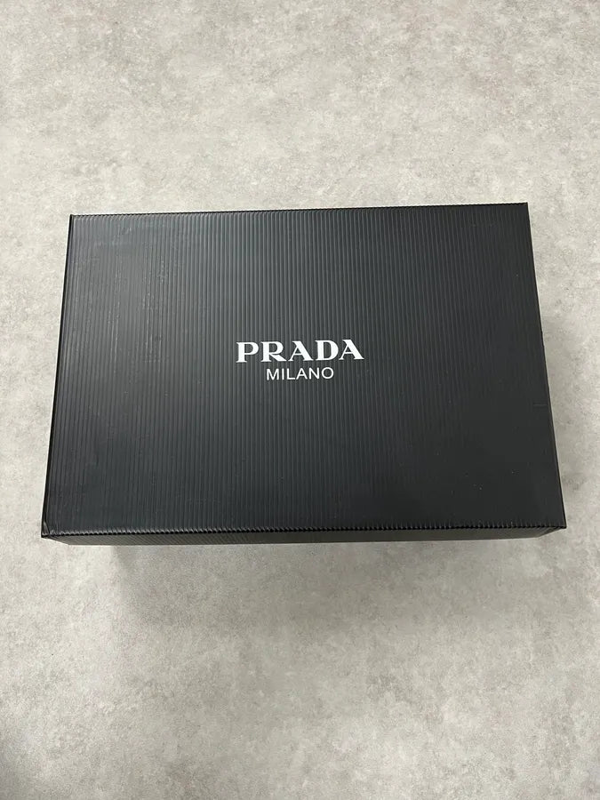 AW1999 Prada Grey & Brown Leather Hybrid Boots UhGAAUE 9