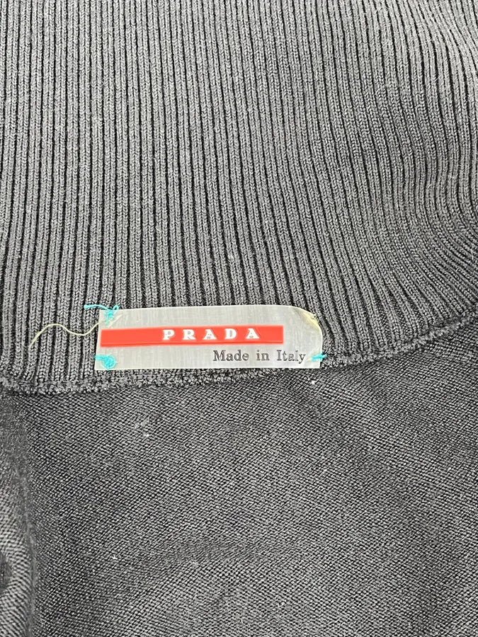 AW1999 Prada Grey Zip-up Belted Sweater BJocwNS 11