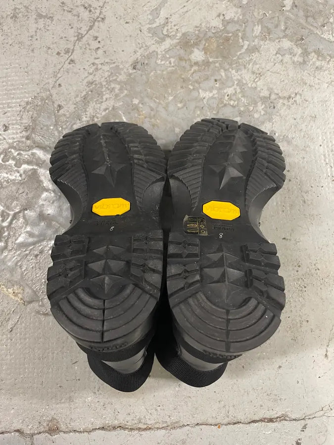 AW1999 Prada High Black Leather Vibram Boots (42.5eu/us9) XNkDBZt 7