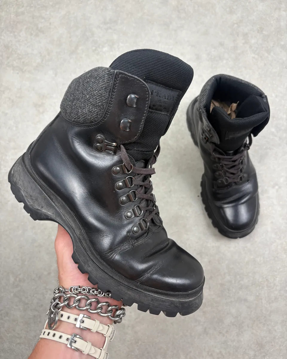 AW1999 Prada High Leather Vibram Boots  MqwSXqJ 0