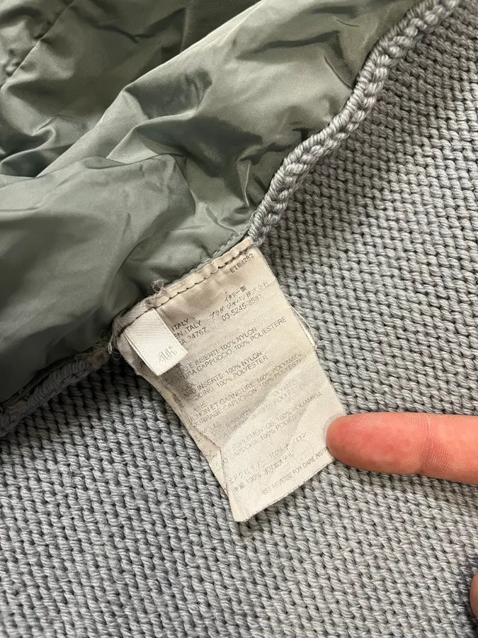 AW1999 Prada Linea Rossa Nylon Hood Grey Wool Sweater BrWURPb 11