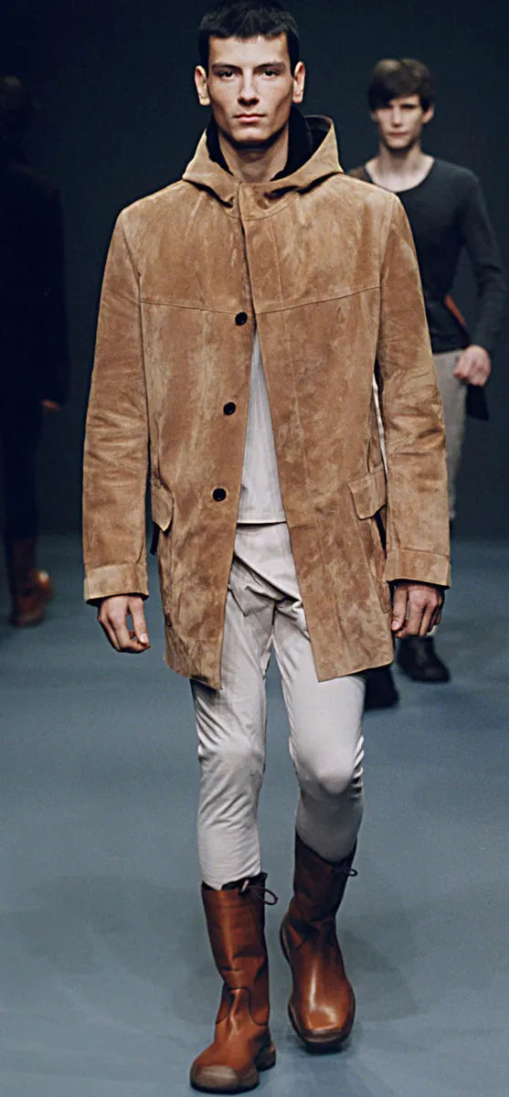 AW1999 Prada Tan Leather Square Toe Drawstring Boots CtqWVhXn 1