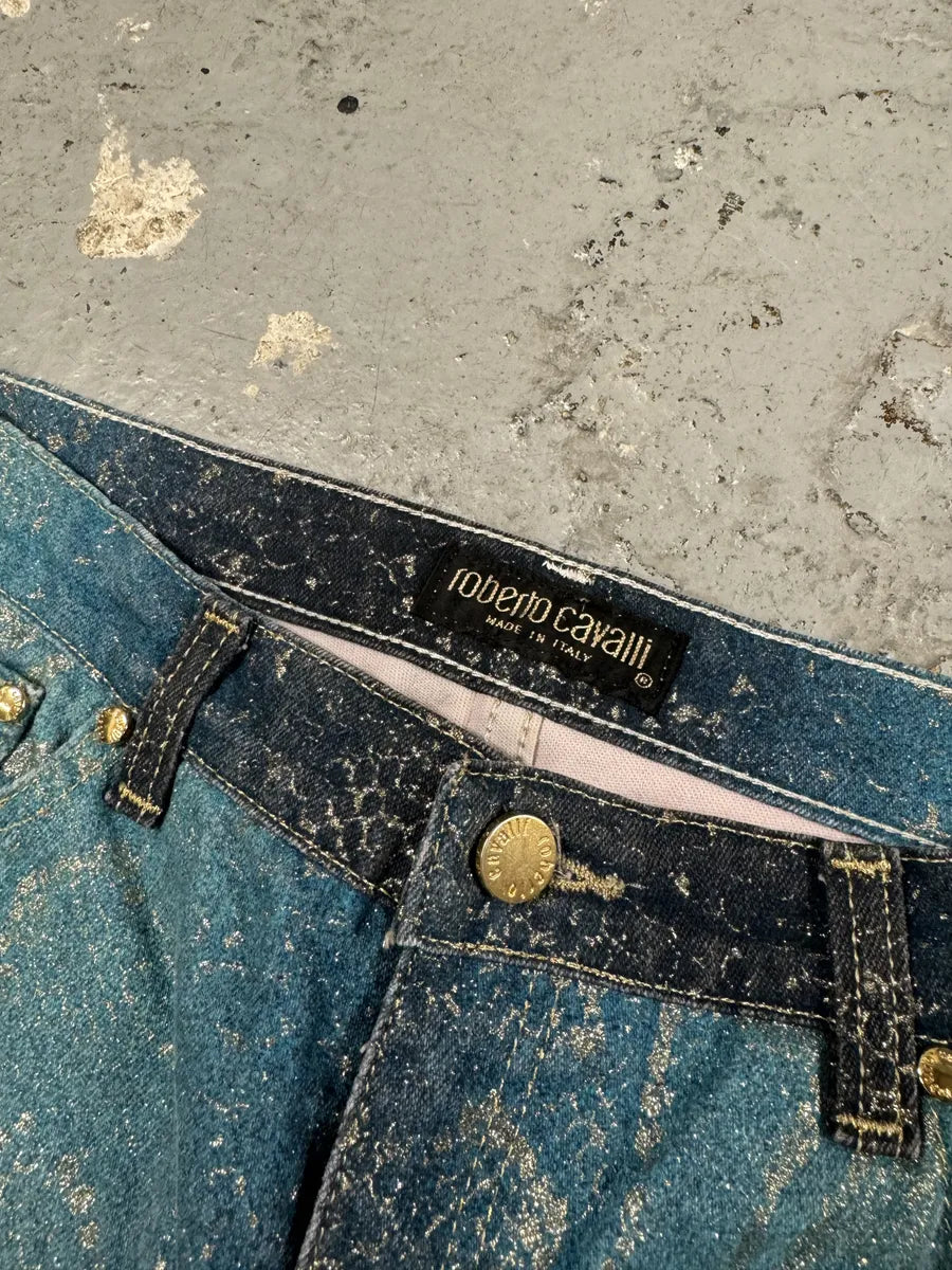 AW1999 Roberto Cavalli Blue Python Skin Legend Pants (S/M) 6