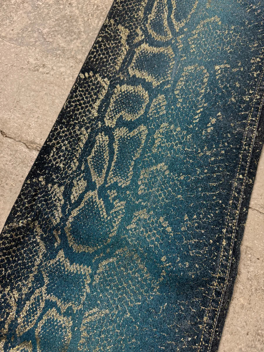 AW1999 Roberto Cavalli Blue Python Skin Legend Pants (S/M) 8