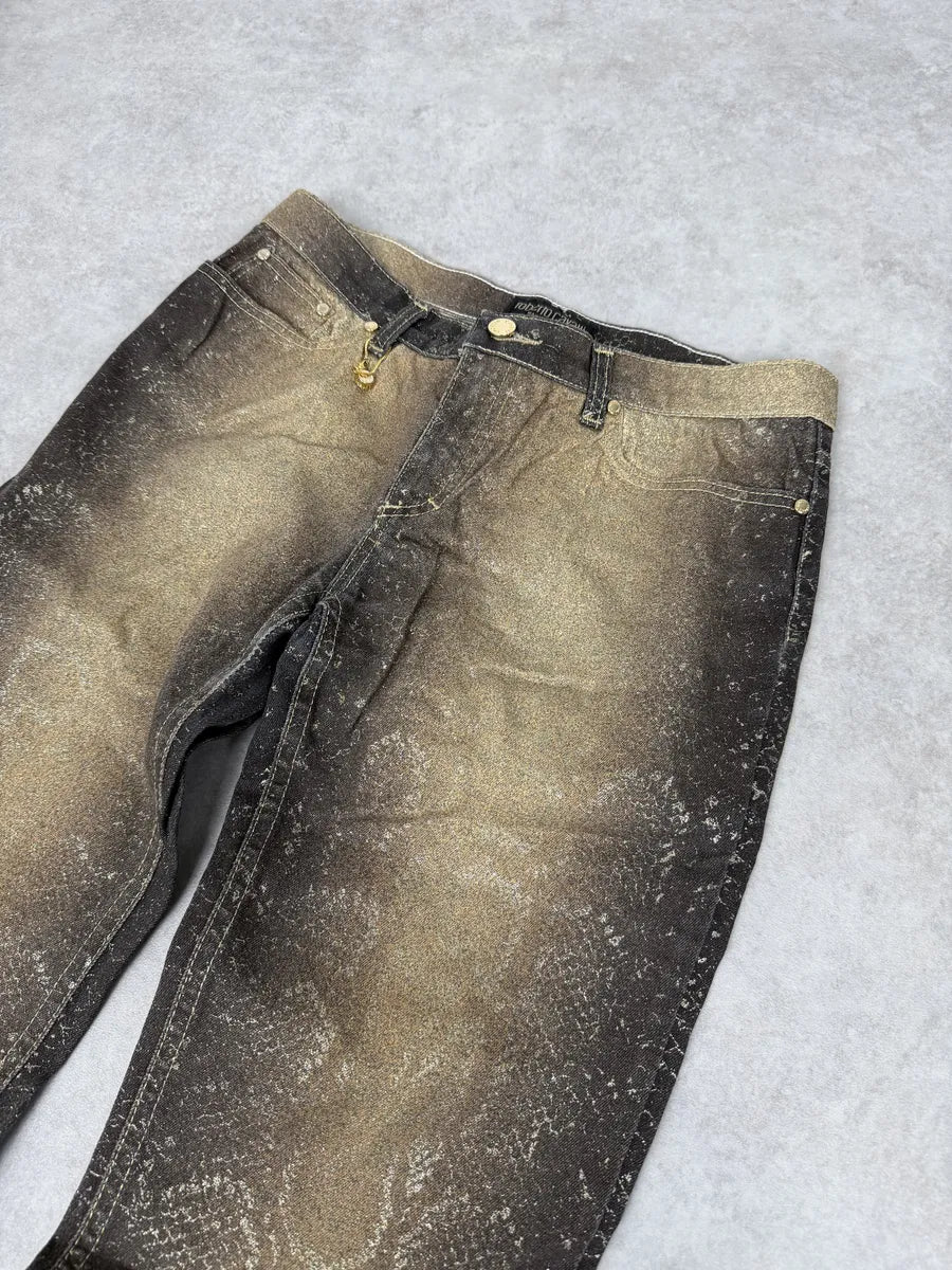 AW1999 Roberto Cavalli Gold Gradient Python Effect Pants EyRuzCT 8